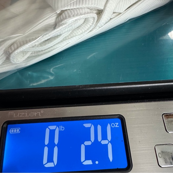 SHEIN ribbed white short sleeve crop top‎ w/ waist ties women’s XS - Picture 9 of 9